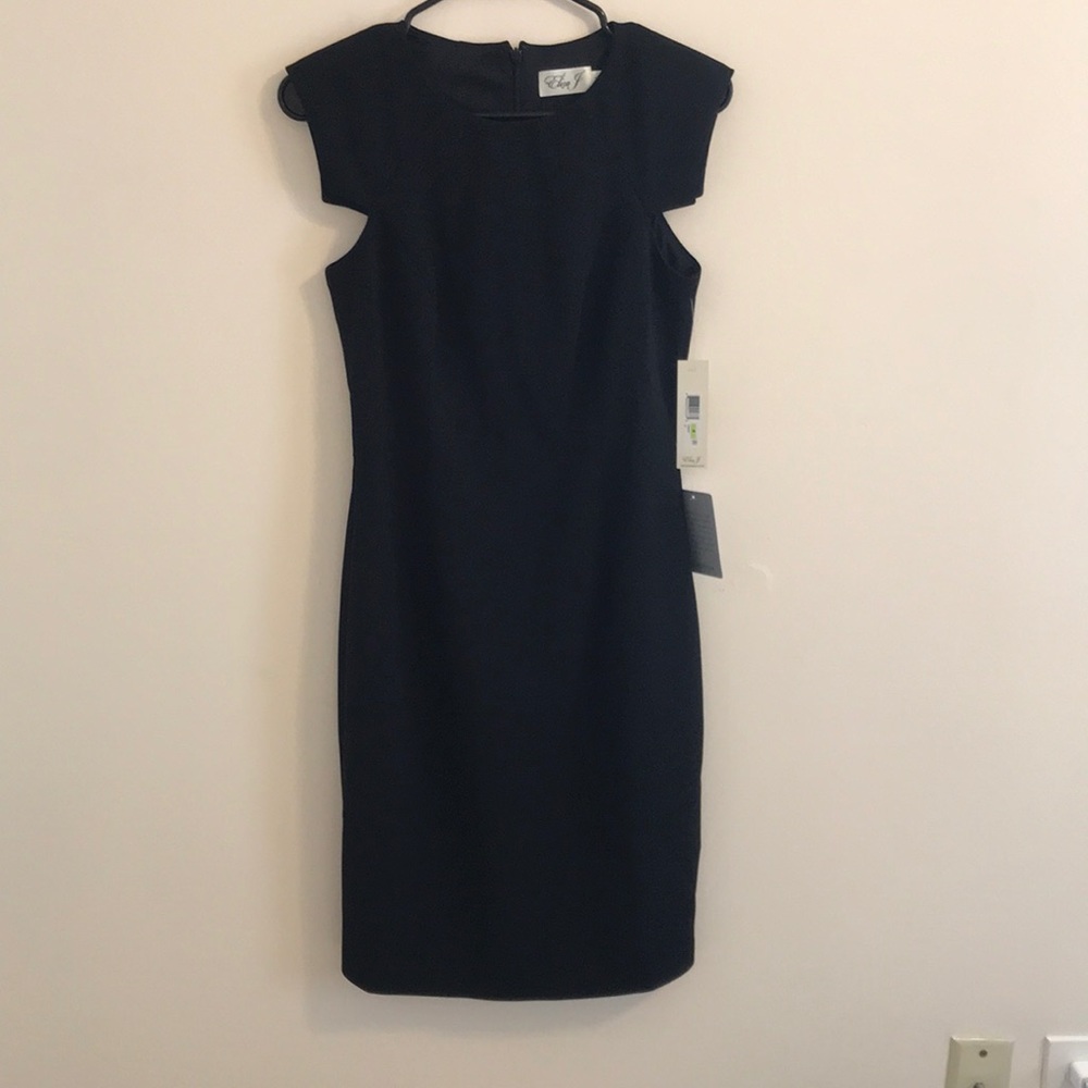 Eliza J black sheath dress